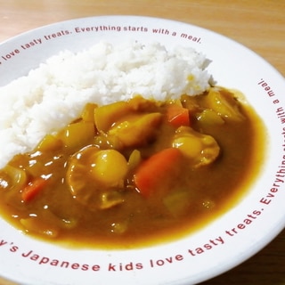 ホタテ入りのカレー